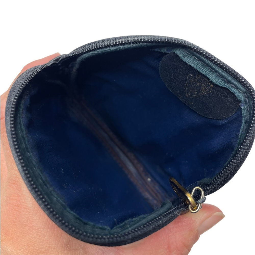 Gucci | Vintage GG Guccismw Logo Coin Purse in Navy Blue/Gold - Picture 7 of 10